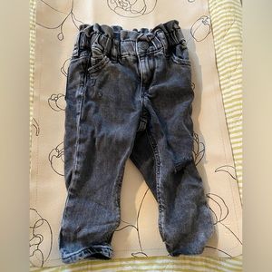 Gap Washed Black Distressed Just Like Mom Jeans 2T